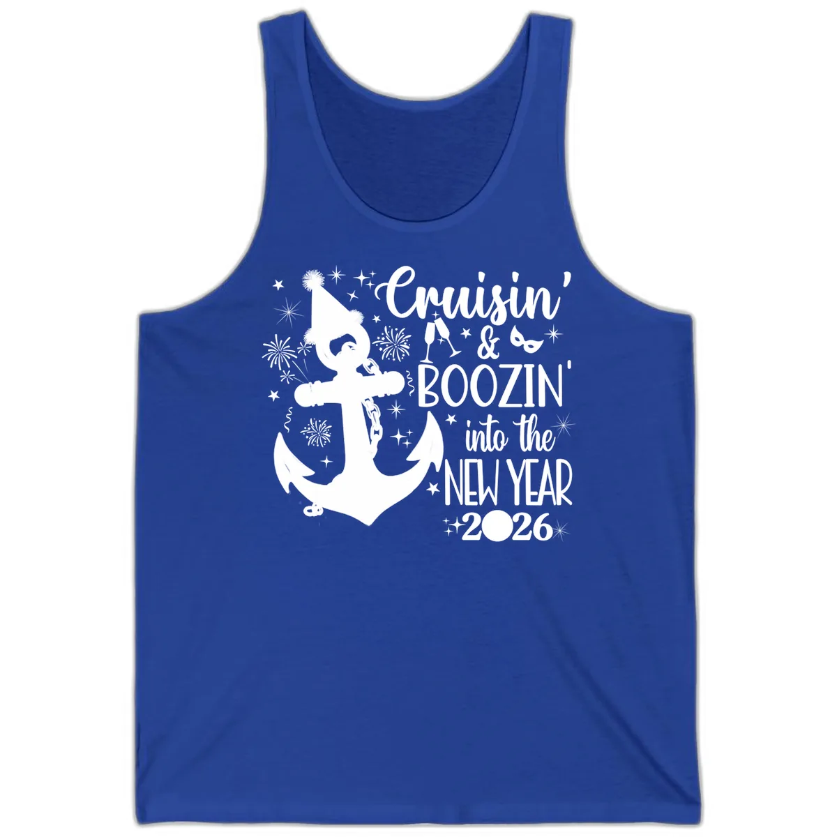 Cruisin' & Boozin' Into The New Year 2026 Cruise Vacation Tank in True Royal