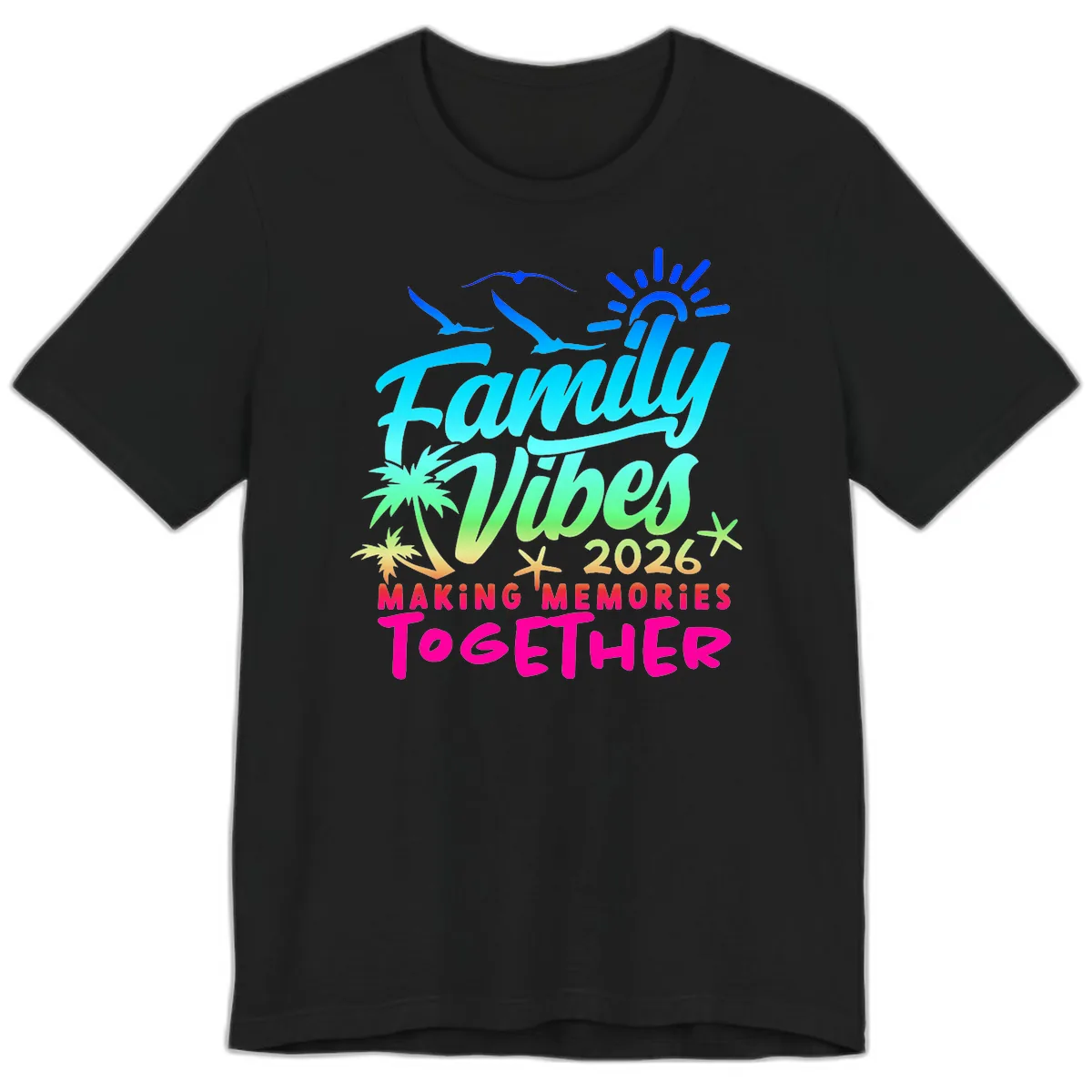 Family Vibes 2026 Making Memories Together Premium T-Shirt in Black