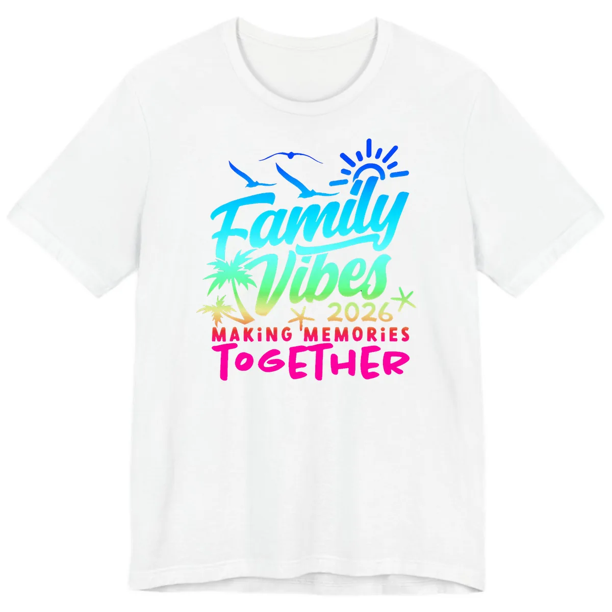 Family Vibes 2026 Making Memories Together Premium T-Shirt in White