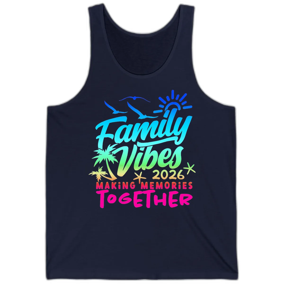 Family Vibes 2026 Making Memories Together Tank in Navy