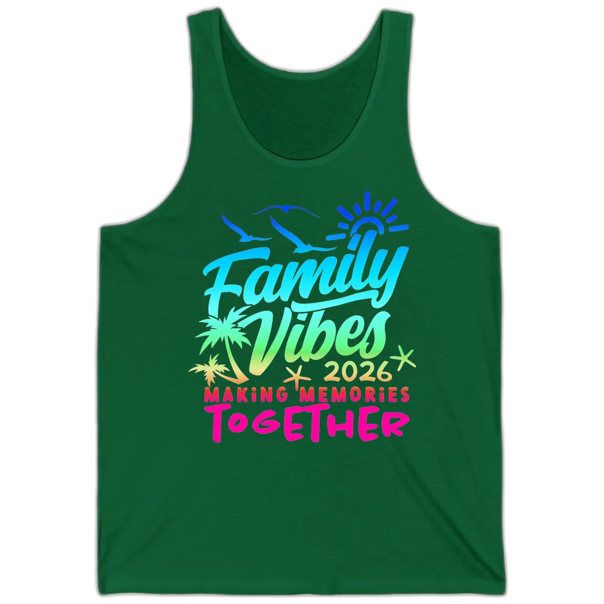 Family Vibes 2026 Making Memories Together Tank in Kelly