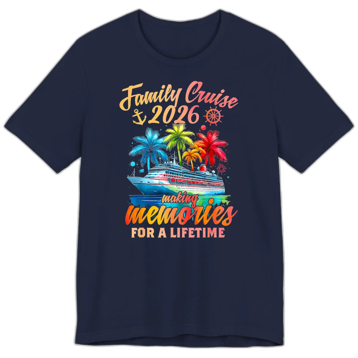 Family Cruise 2026 Making Memories Premium T-Shirt in Navy