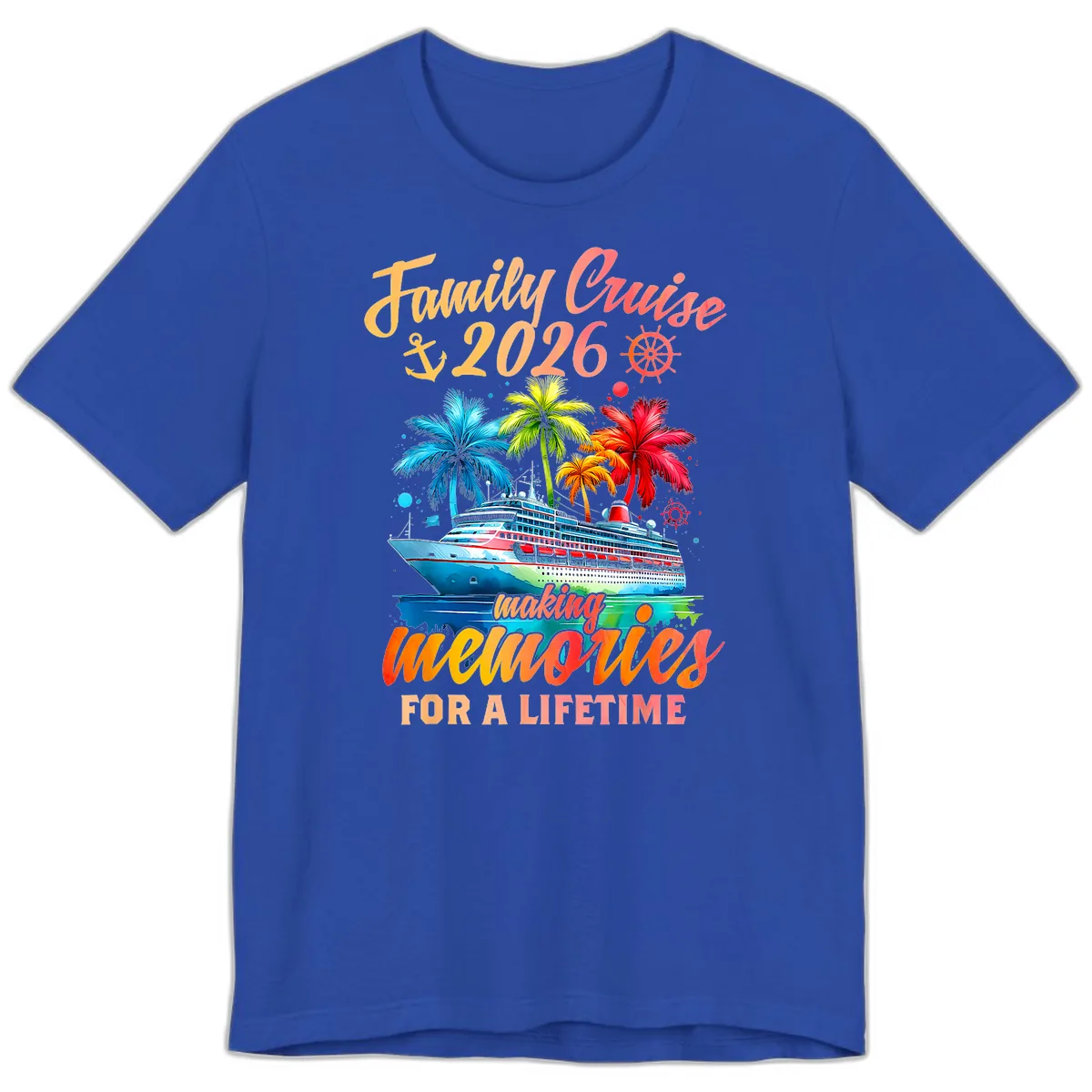 Family Cruise 2026 Making Memories Premium T-Shirt in True Royal