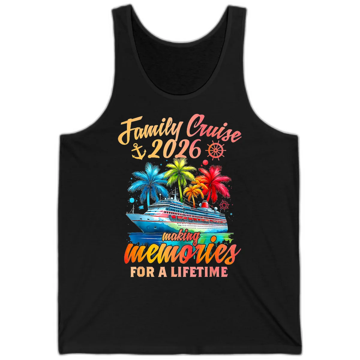 Family Cruise 2026 Making Memories Tank in Black