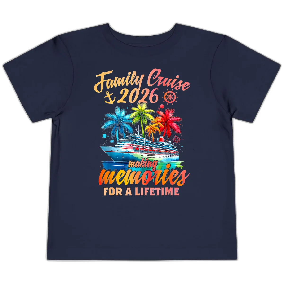 Family Cruise 2026 Making Memories Toddler T-Shirt in Navy