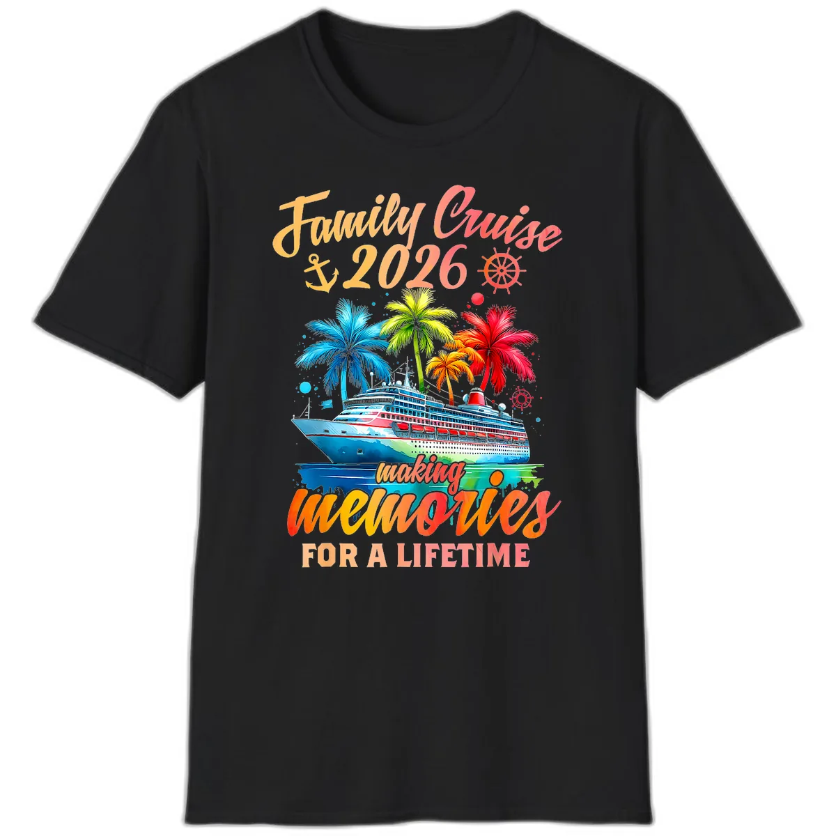 Family Cruise 2026 Making Memories T-Shirt in Black