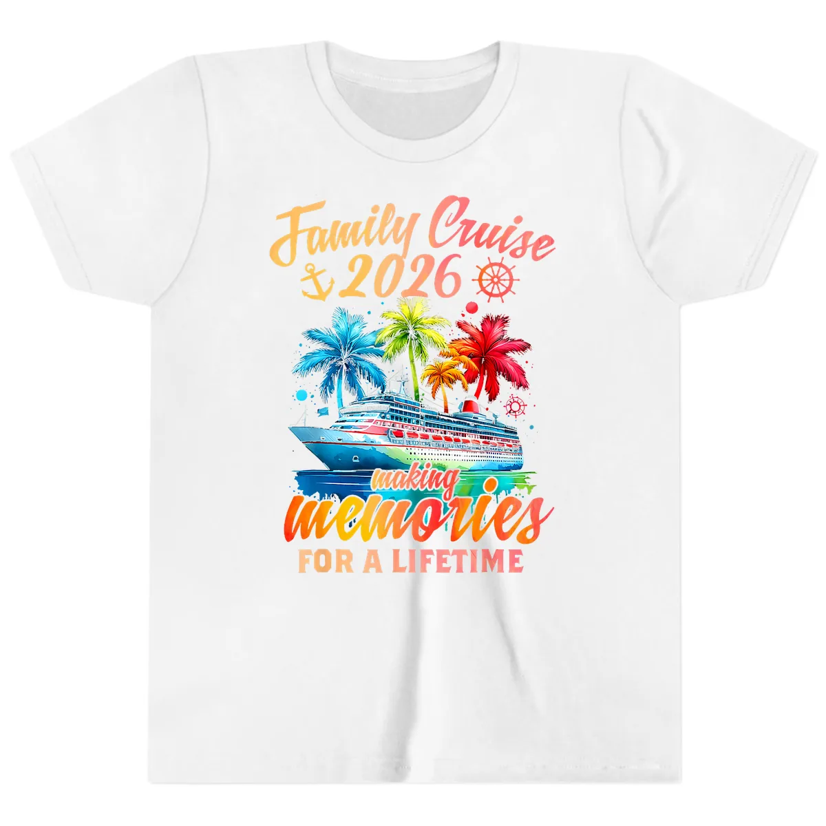 Family Cruise 2026 Making Memories Youth T-Shirt in White