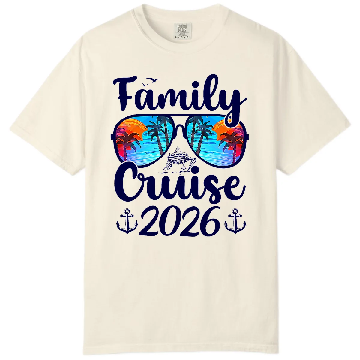 Family Cruise 2026 Tropical Sunglasses Comfort Color in Ivory