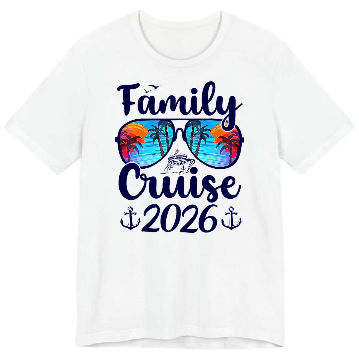 Family Cruise 2026 Tropical Sunglasses Premium T-Shirt in White