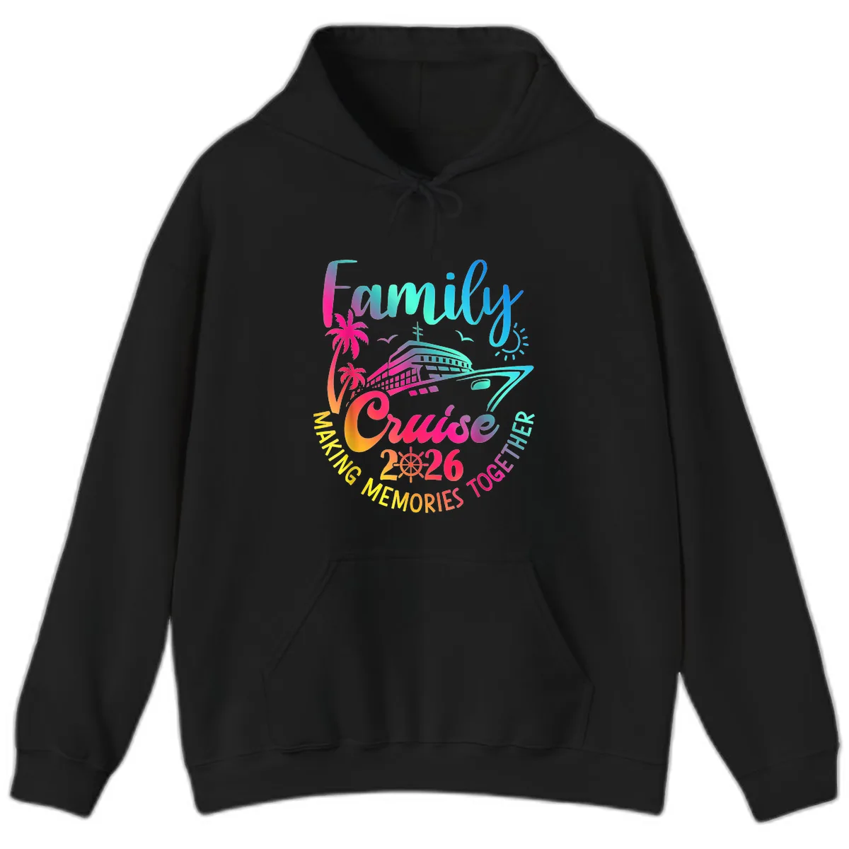 Family Cruise 2026 Making Memories Together Hoodie in Black