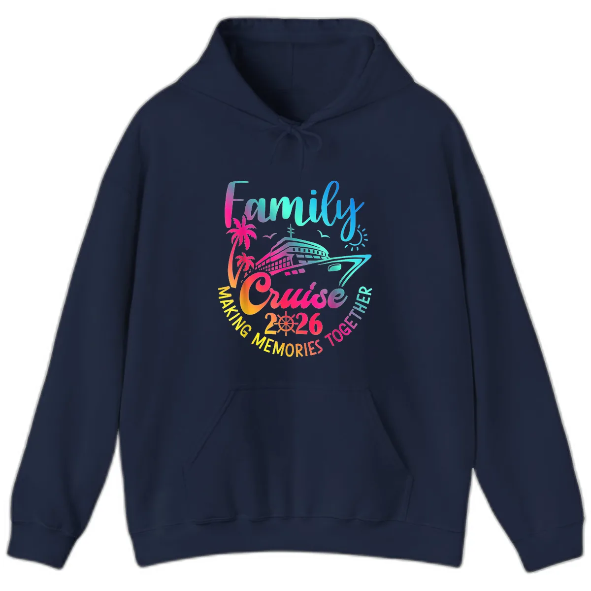 Family Cruise 2026 Making Memories Together Hoodie in Navy