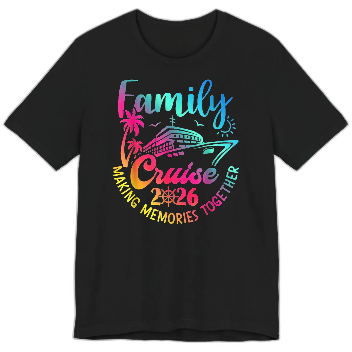 Family Cruise 2026 Making Memories Together Premium T-Shirt in Black