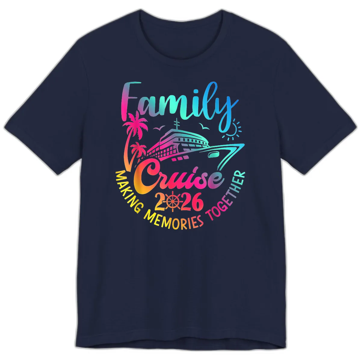 Family Cruise 2026 Making Memories Together Premium T-Shirt in Navy