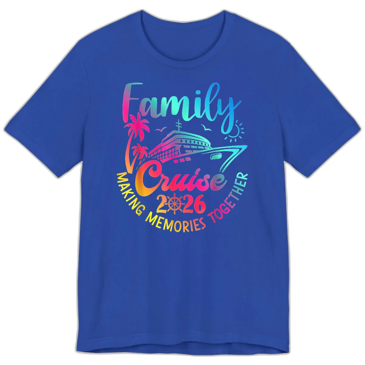 Family Cruise 2026 Making Memories Together Premium T-Shirt in True Royal