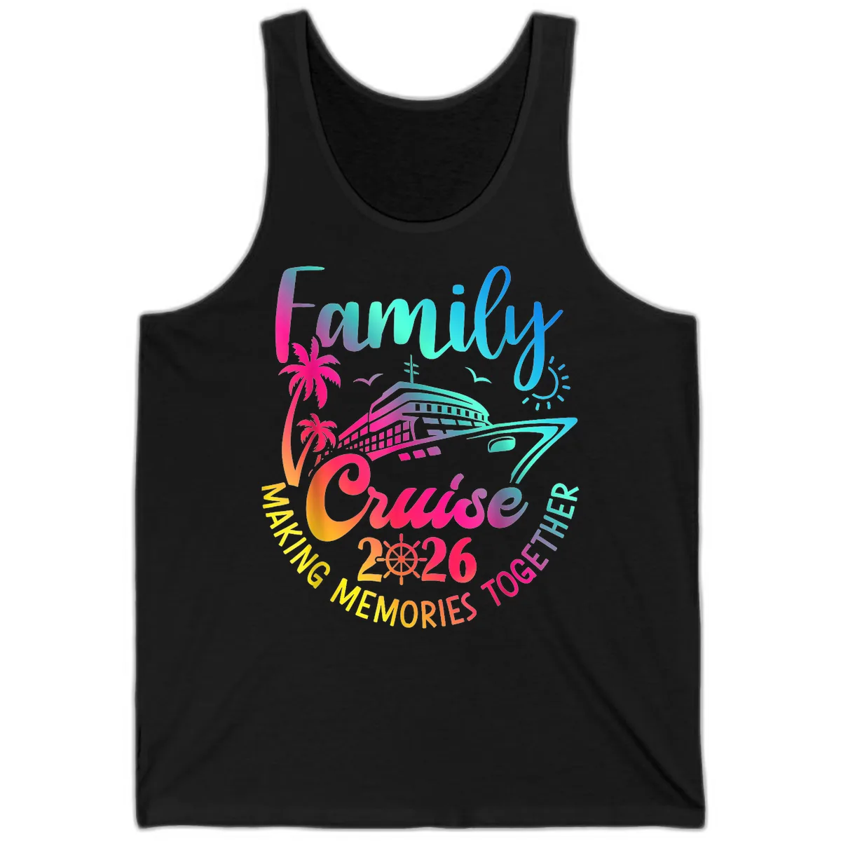 Family Cruise 2026 Making Memories Together Tank in Black