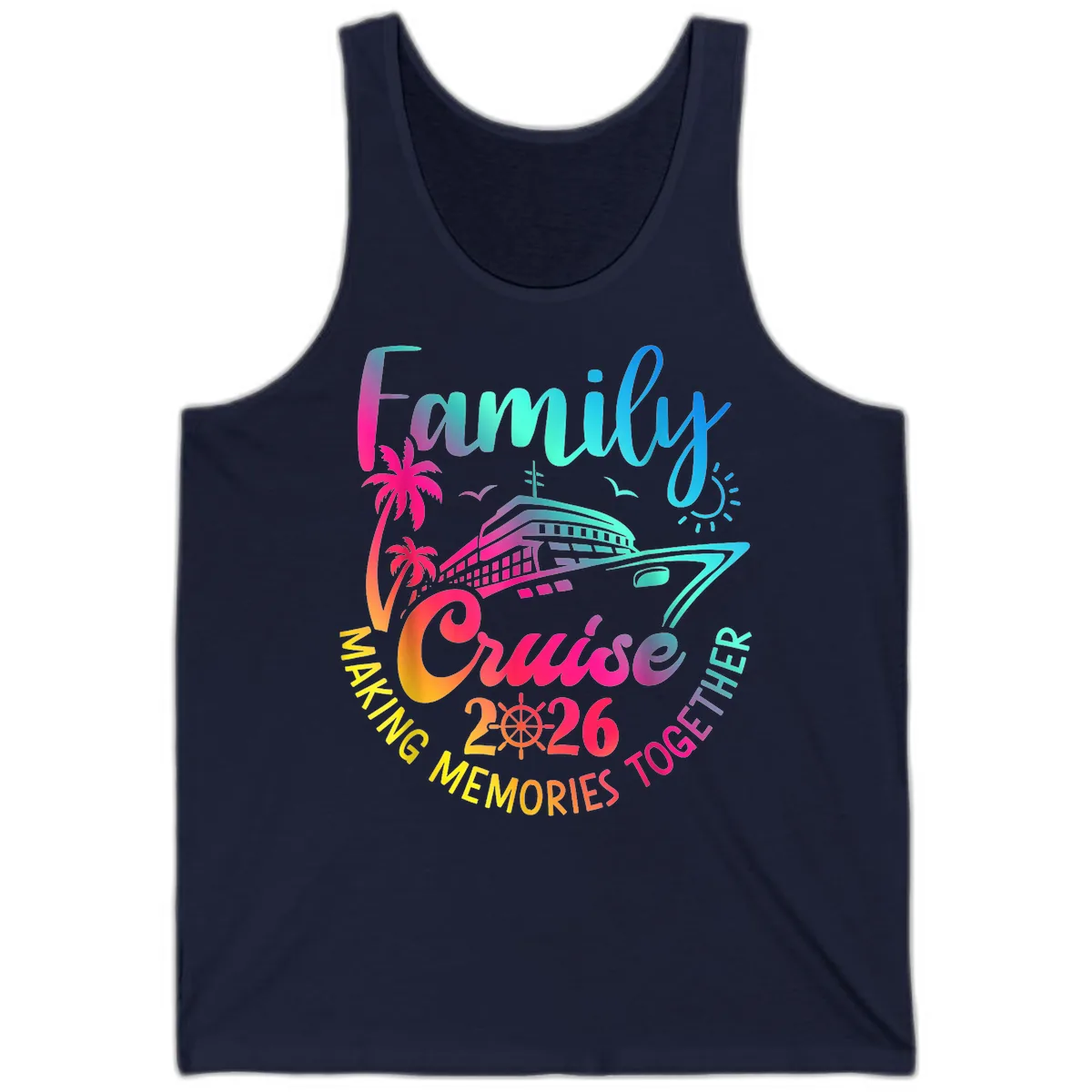 Family Cruise 2026 Making Memories Together Tank in Navy