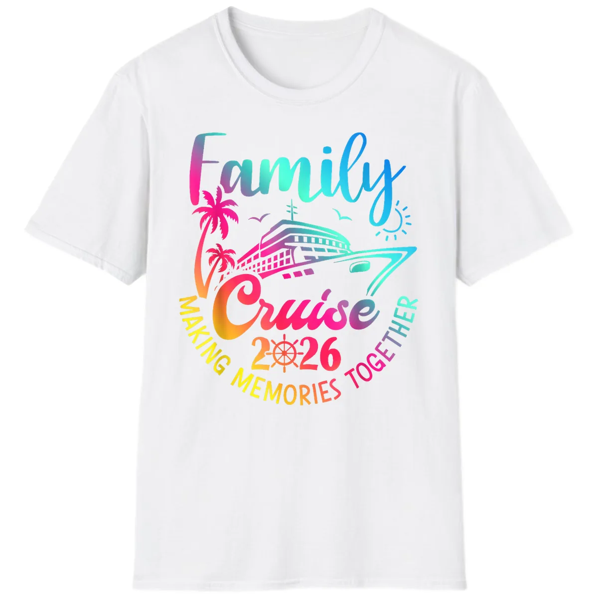 Family Cruise 2026 Making Memories Together T-Shirt in White
