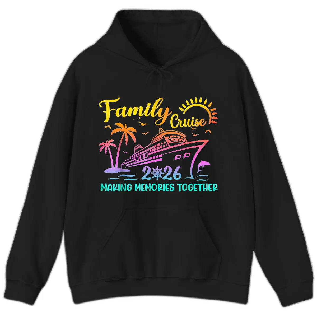 Family Cruise 2026 Making Memories Together Hoodie in Black