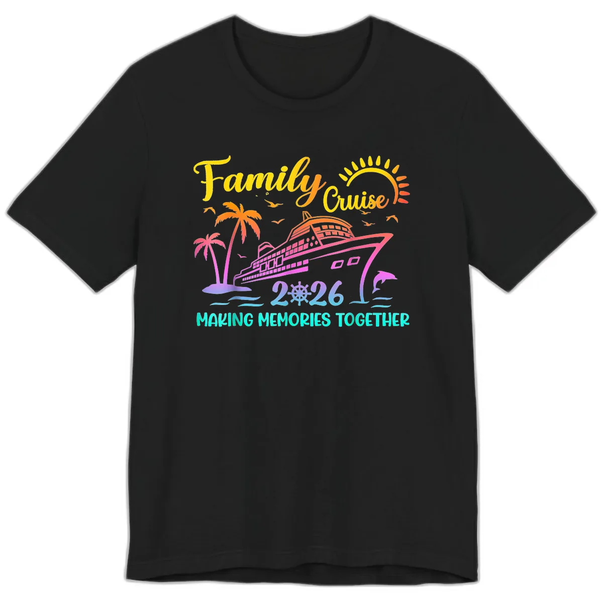 Family Cruise 2026 Making Memories Together Premium T-Shirt in Black