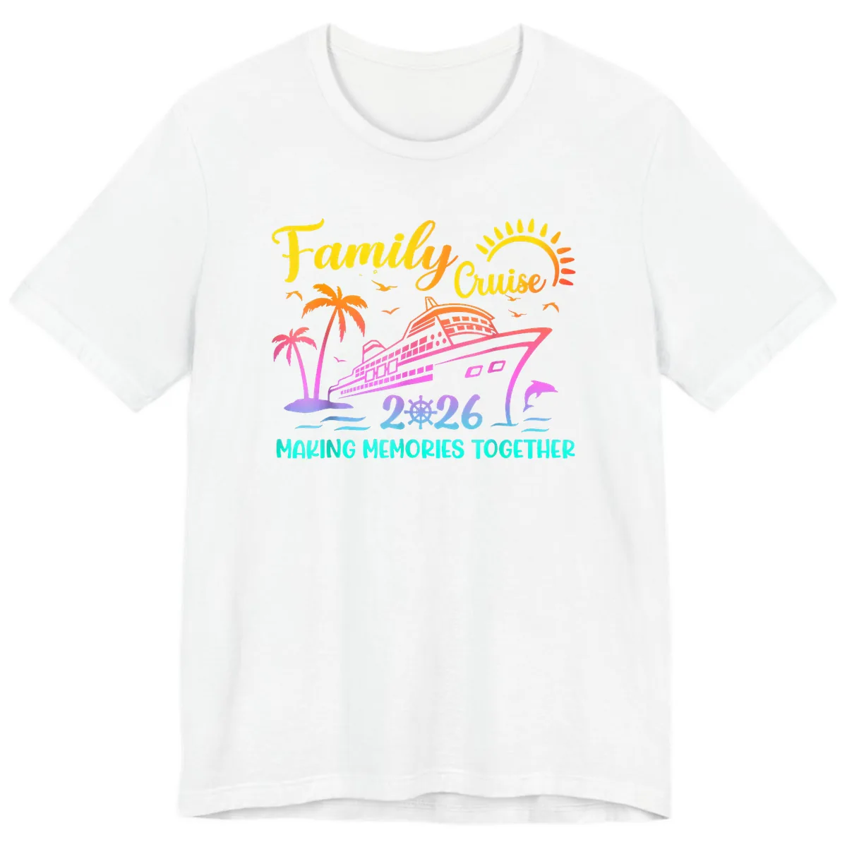 Family Cruise 2026 Making Memories Together Premium T-Shirt in White