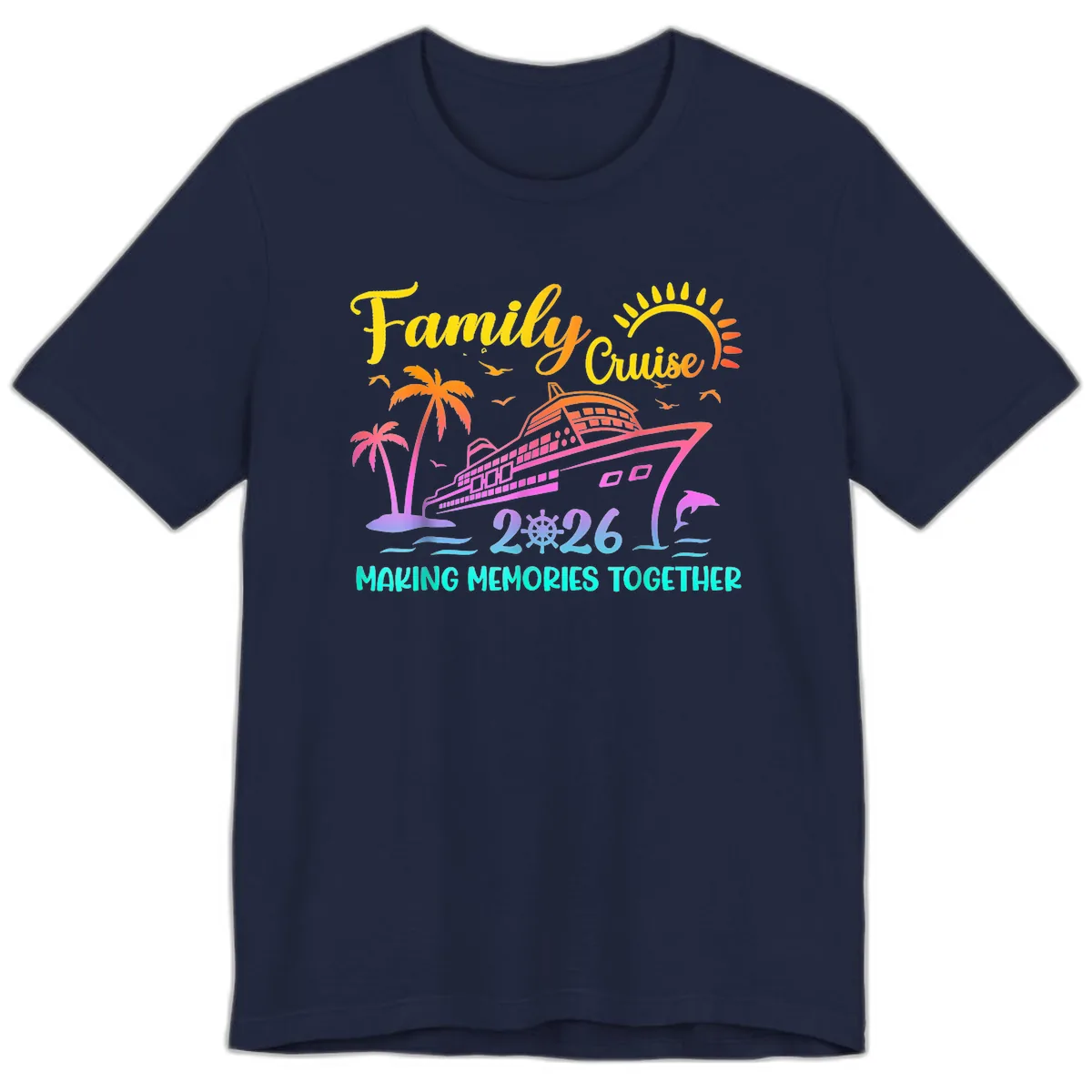 Family Cruise 2026 Making Memories Together Premium T-Shirt in Navy