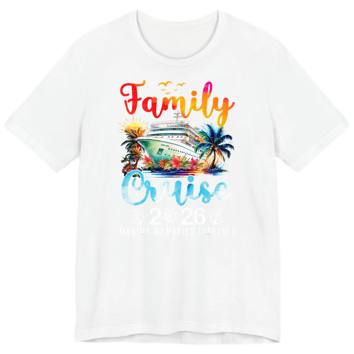 Family Cruise 2026 Making Memories Together Vacation Premium T-Shirt in White
