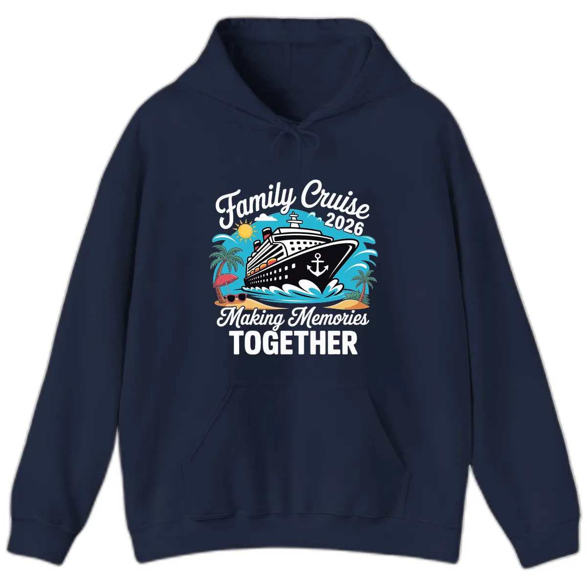 Family Cruise 2026 Making Memories Together Hoodie in Navy