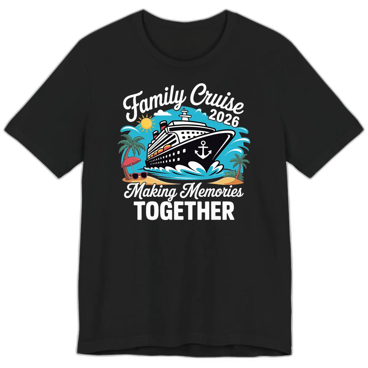 Family Cruise 2026 Making Memories Together Premium T-Shirt in Black