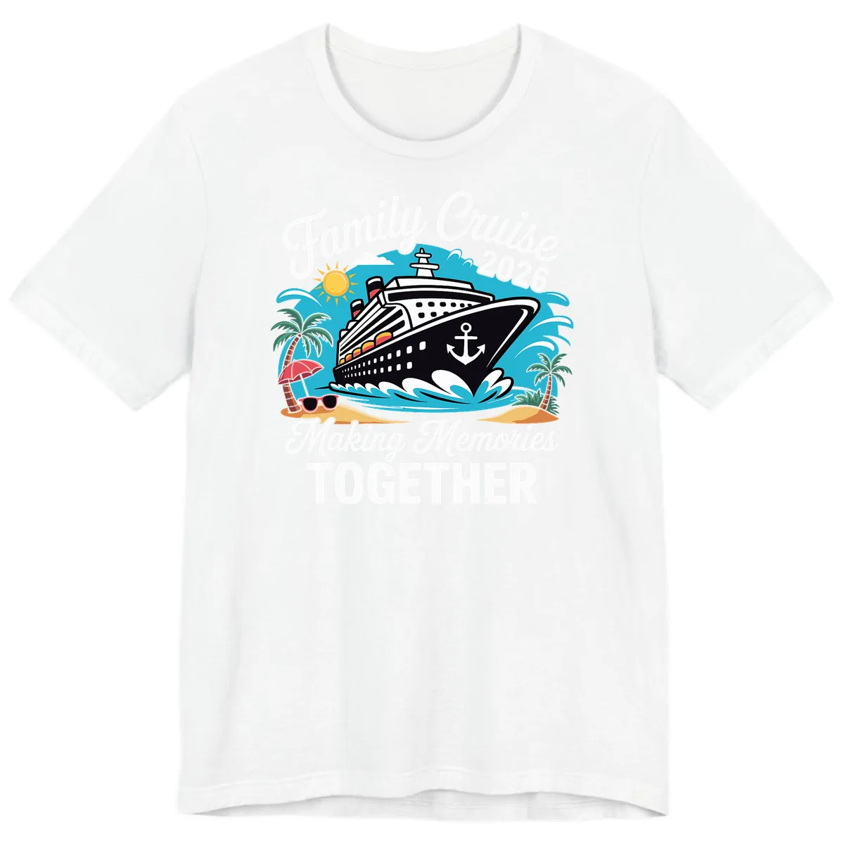 Family Cruise 2026 Making Memories Together Premium T-Shirt in White