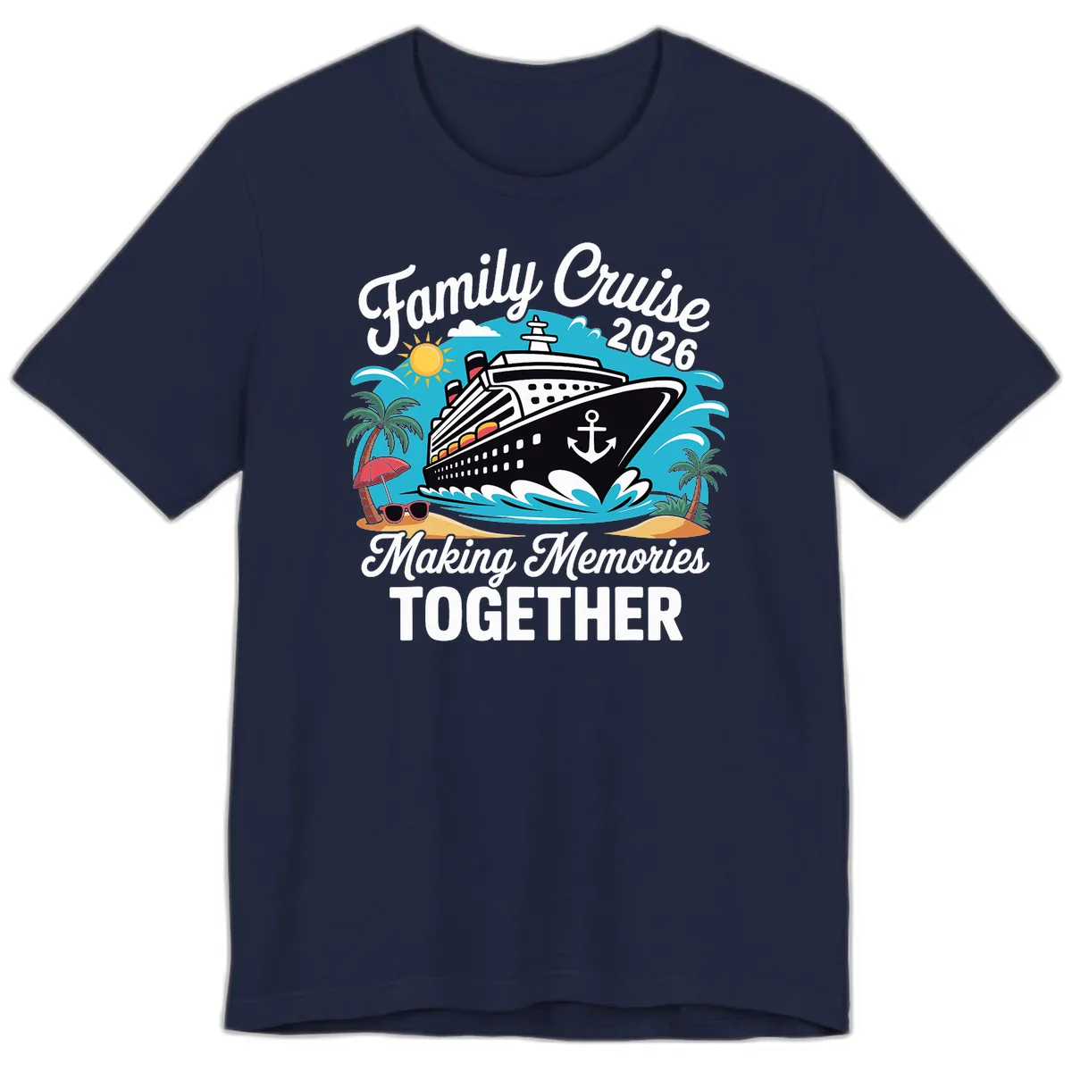 Family Cruise 2026 Making Memories Together Premium T-Shirt in Navy