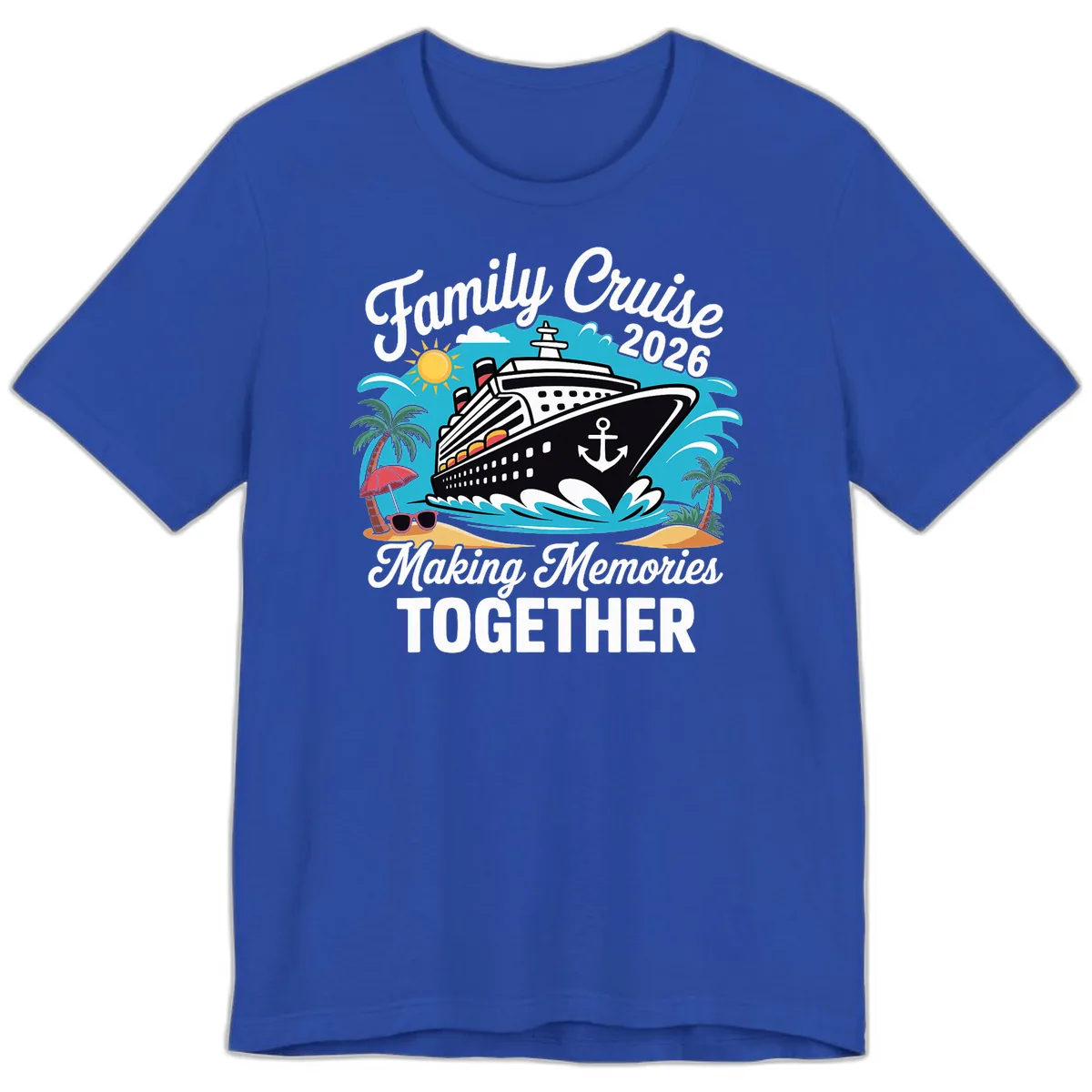 Family Cruise 2026 Making Memories Together Premium T-Shirt in True Royal