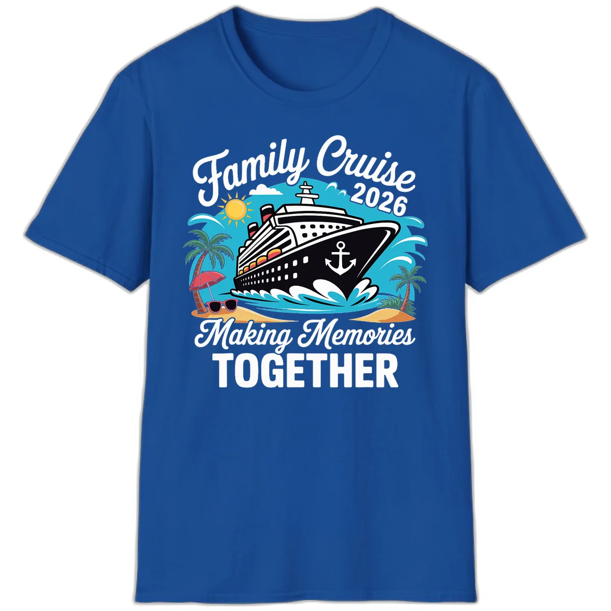 Family Cruise 2026 Making Memories Together T-Shirt in Royal
