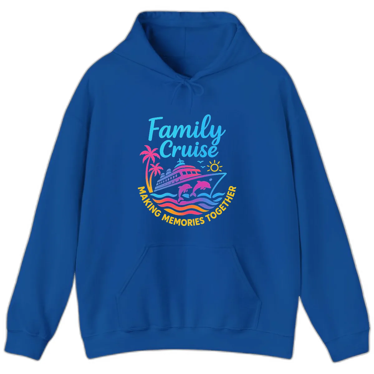 Making Memories Family Cruise Vacation Hoodie in Royal