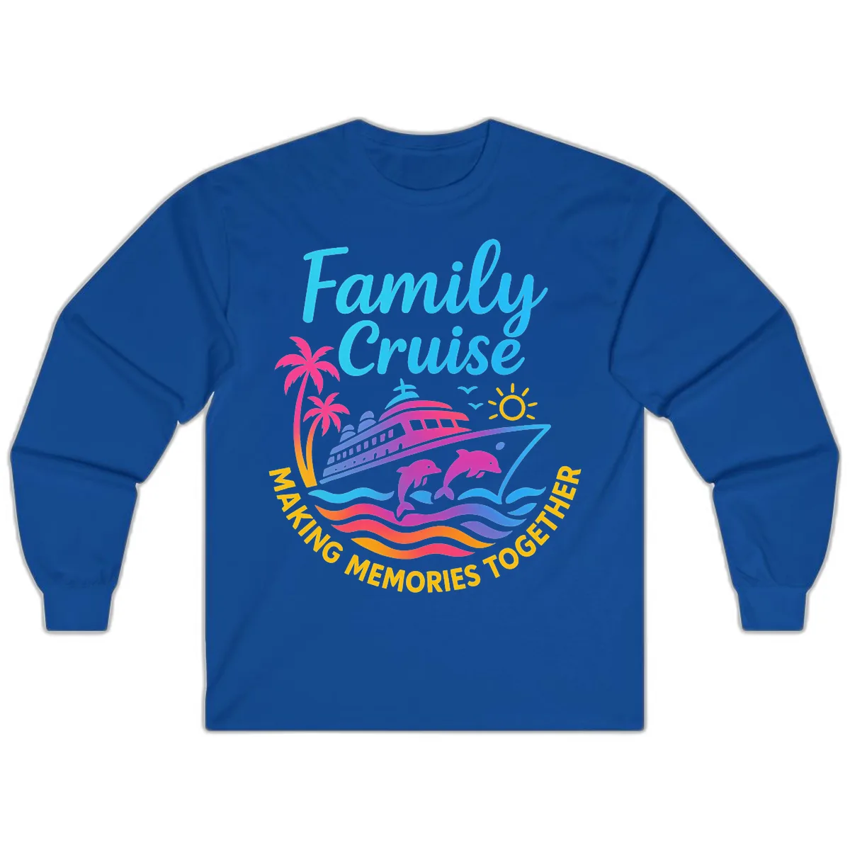 Making Memories Family Cruise Vacation Long Sleeve in Royal