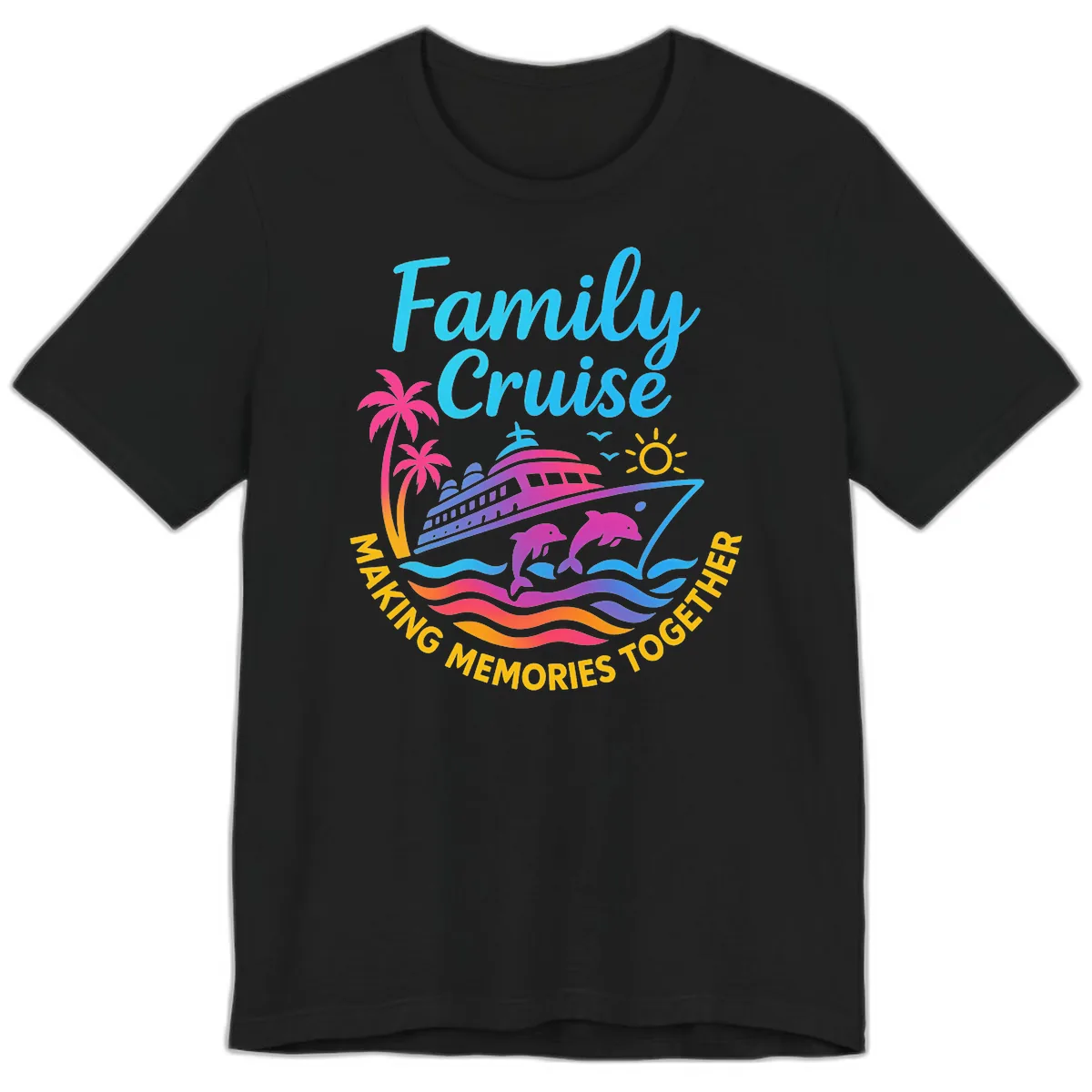 Making Memories Family Cruise Vacation Premium T-Shirt in Black