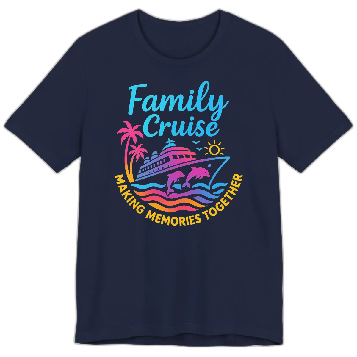 Making Memories Family Cruise Vacation Premium T-Shirt in Navy