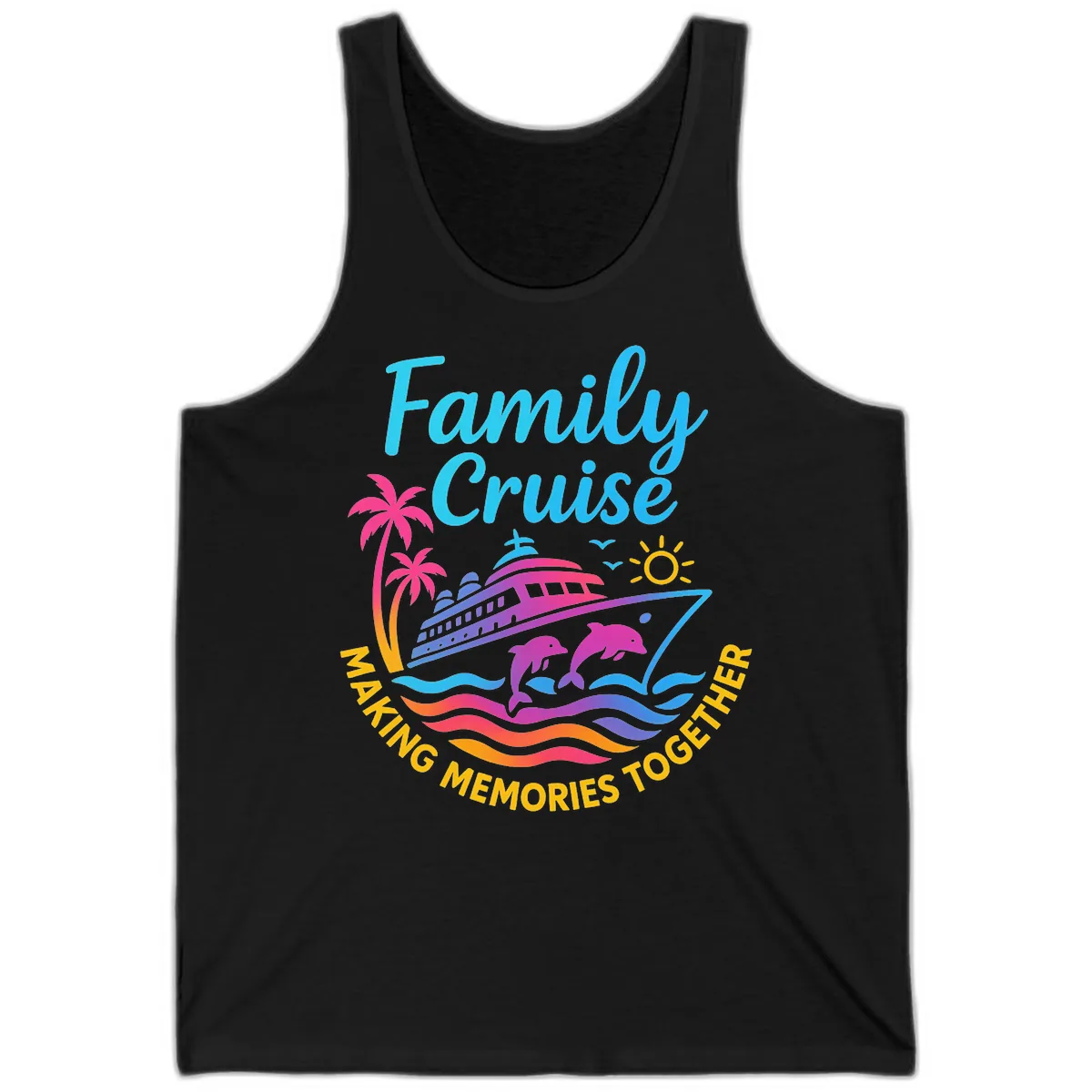 Making Memories Family Cruise Vacation Tank in Black
