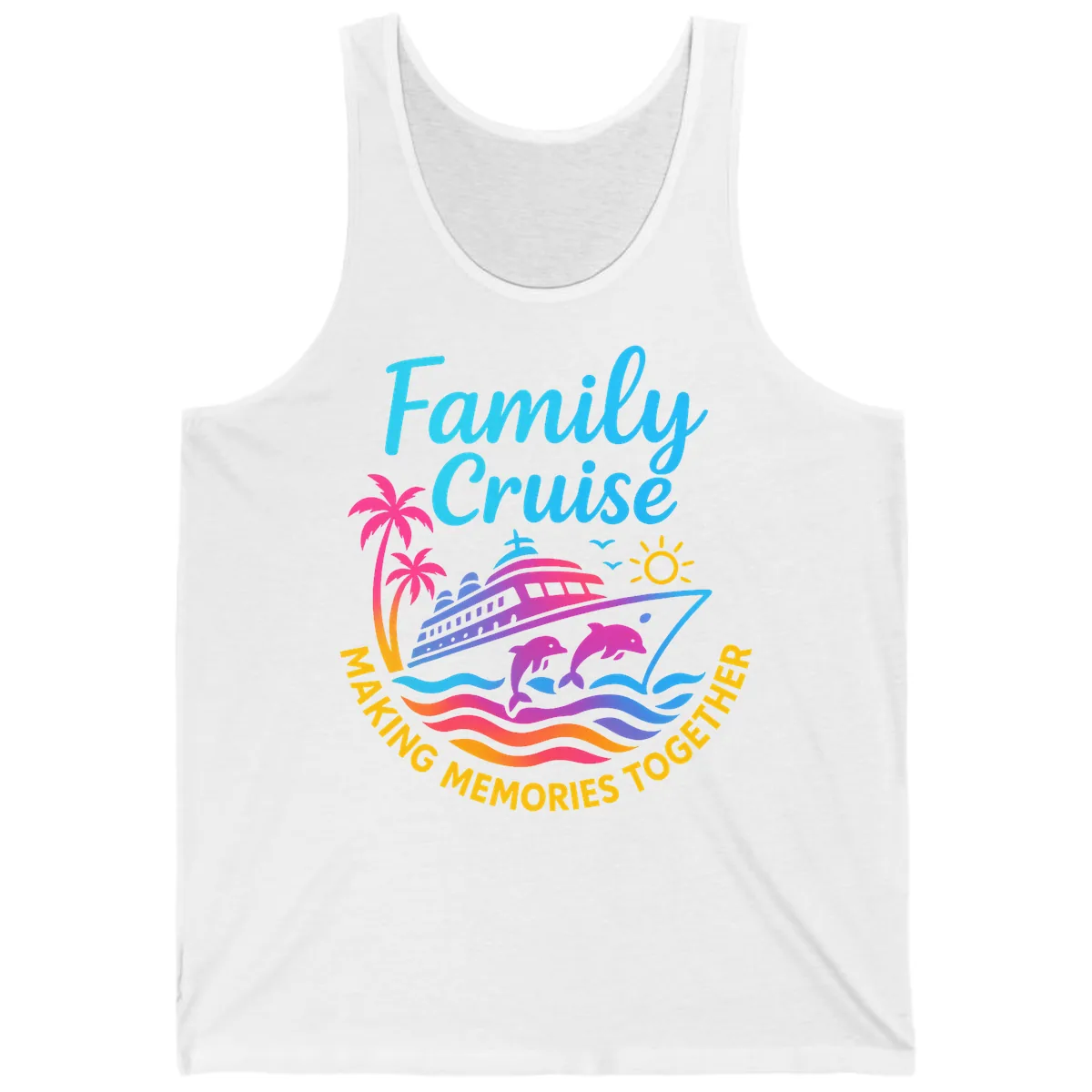 Making Memories Family Cruise Vacation Tank in White
