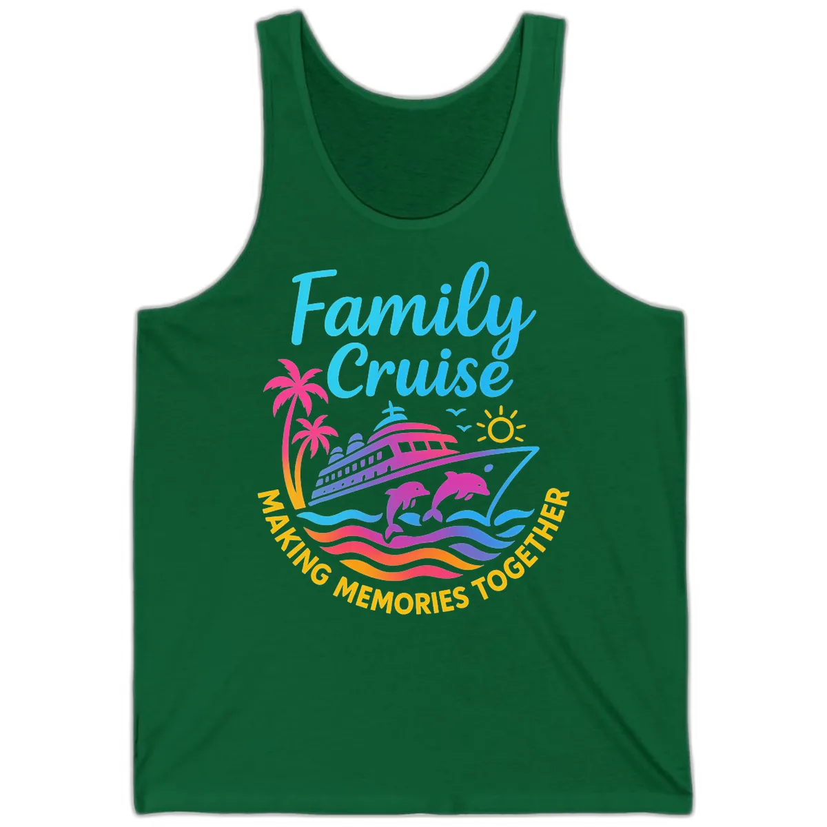 Making Memories Family Cruise Vacation Tank in Kelly