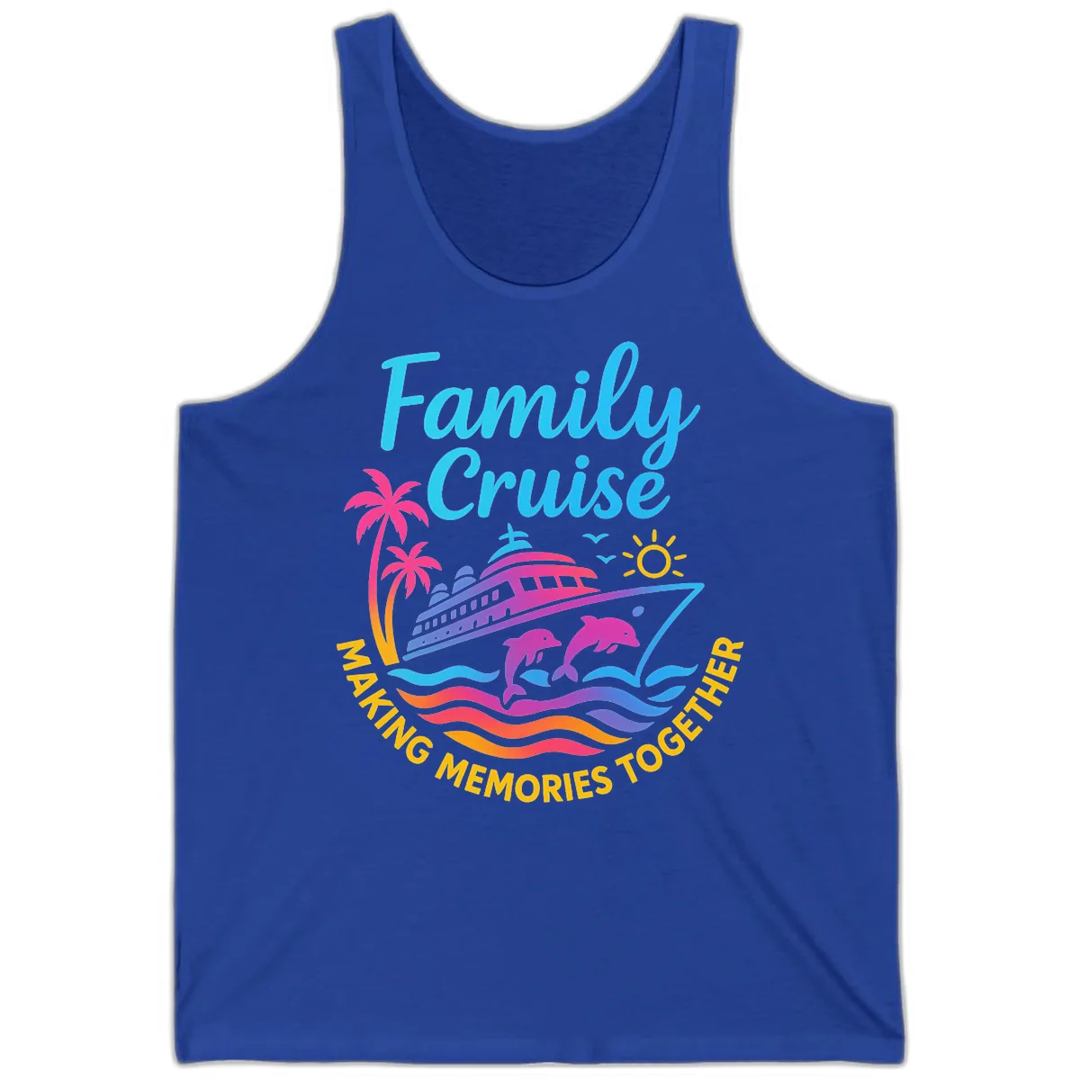 Making Memories Family Cruise Vacation Tank in True Royal