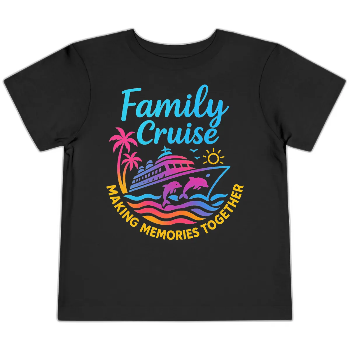 Making Memories Family Cruise Vacation Toddler T-Shirt in Black