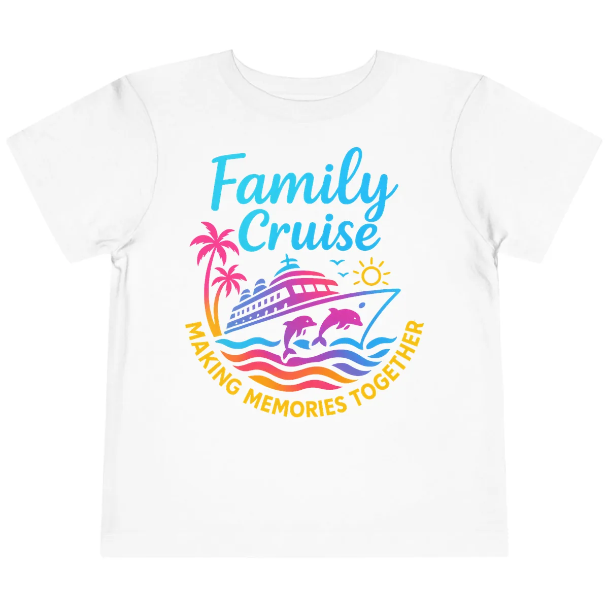 Making Memories Family Cruise Vacation Toddler T-Shirt in White