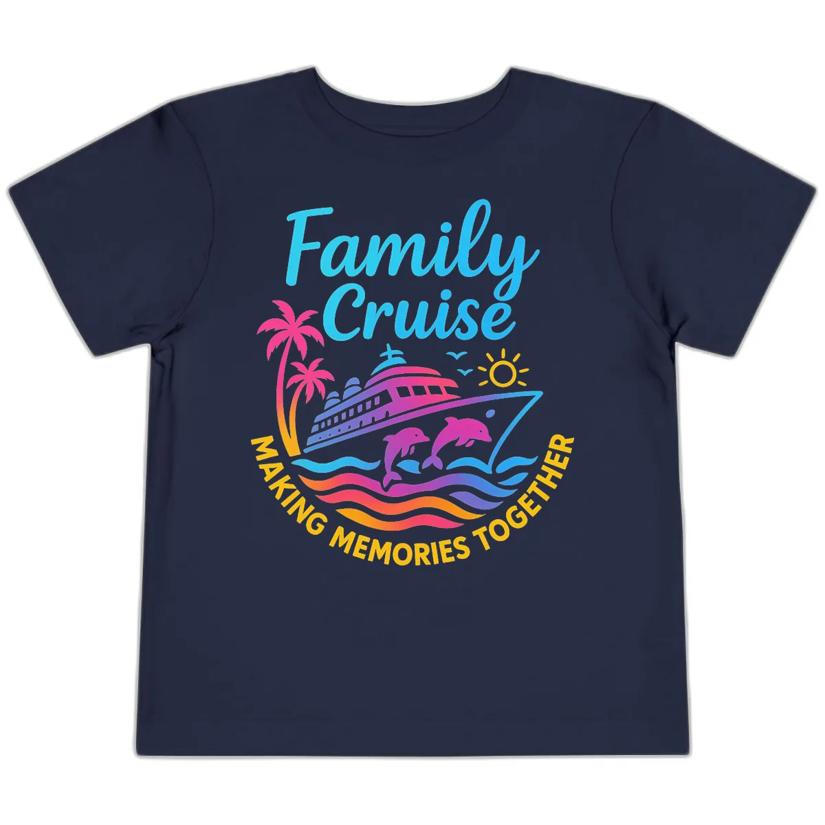 Making Memories Family Cruise Vacation Toddler T-Shirt in Navy