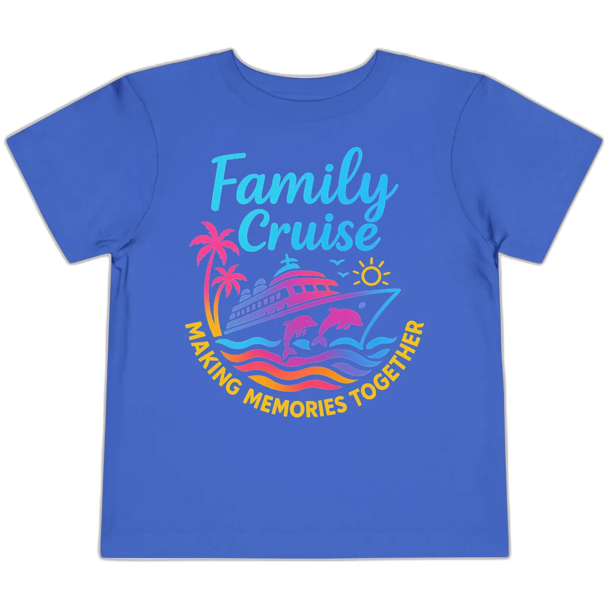 Making Memories Family Cruise Vacation Toddler T-Shirt in True Royal
