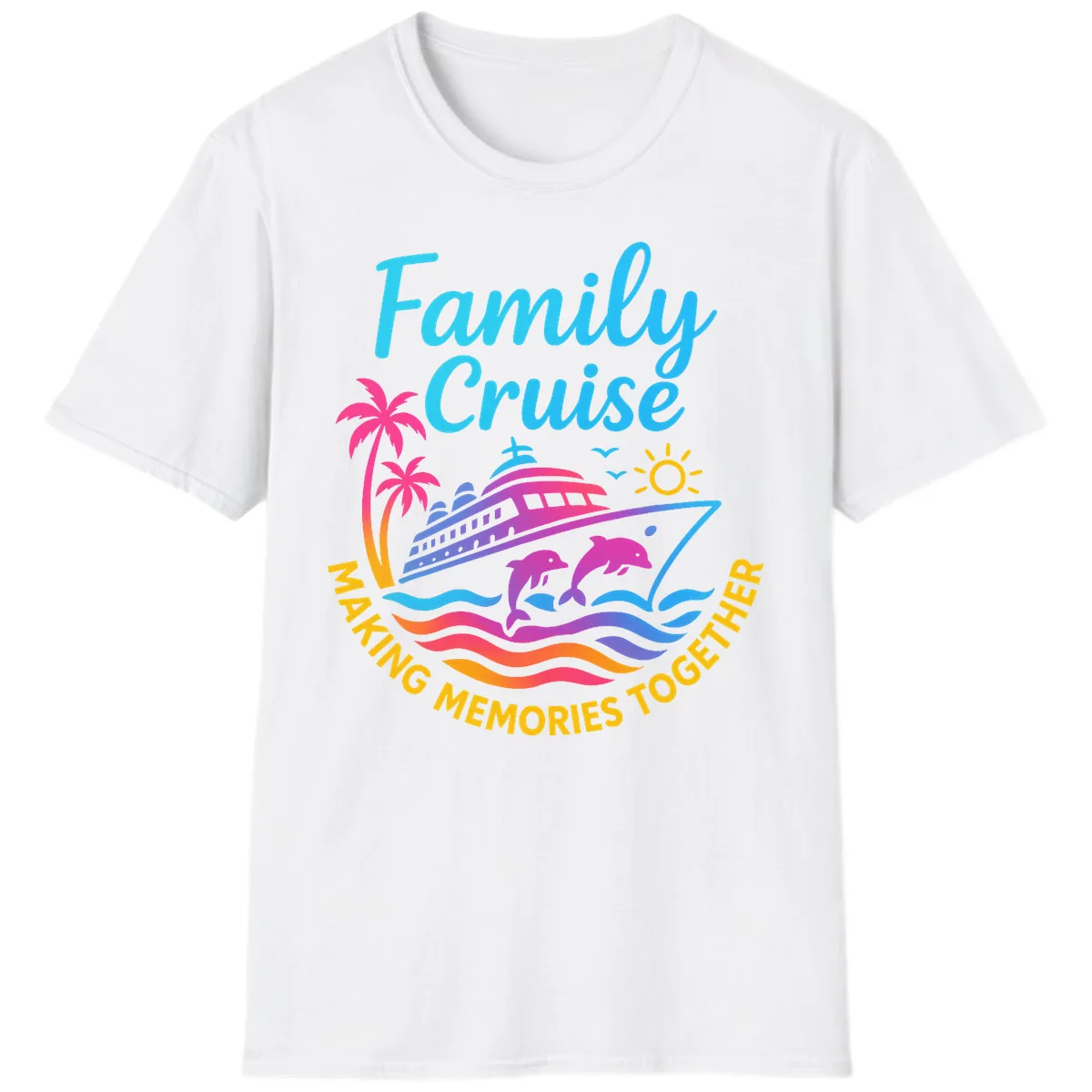 Making Memories Family Cruise Vacation T-Shirt in White