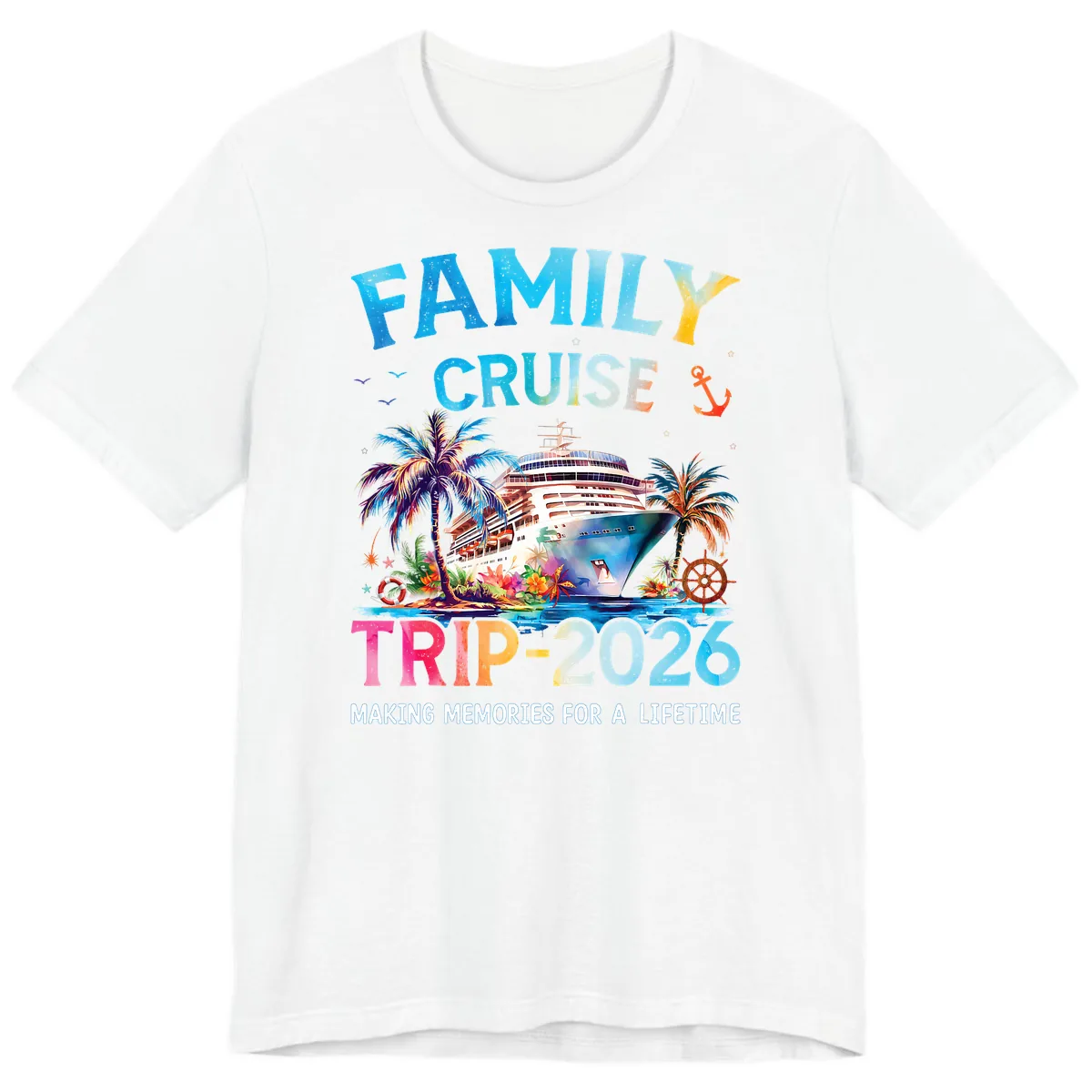 Family Cruise Trip 2026 Making Memories A Lifetime Premium T-Shirt in White
