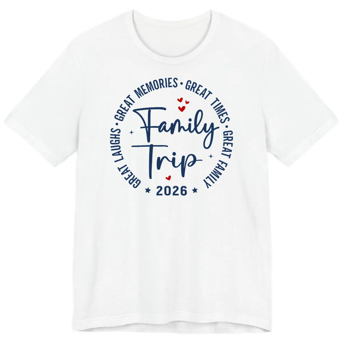 Family Trip 2026 Great Memories Badge Premium T-Shirt in White