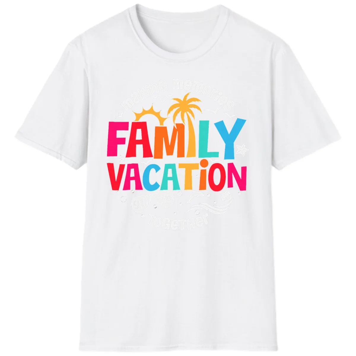 Making Memories Family Vacation 2026 Beach Trip T-Shirt in White