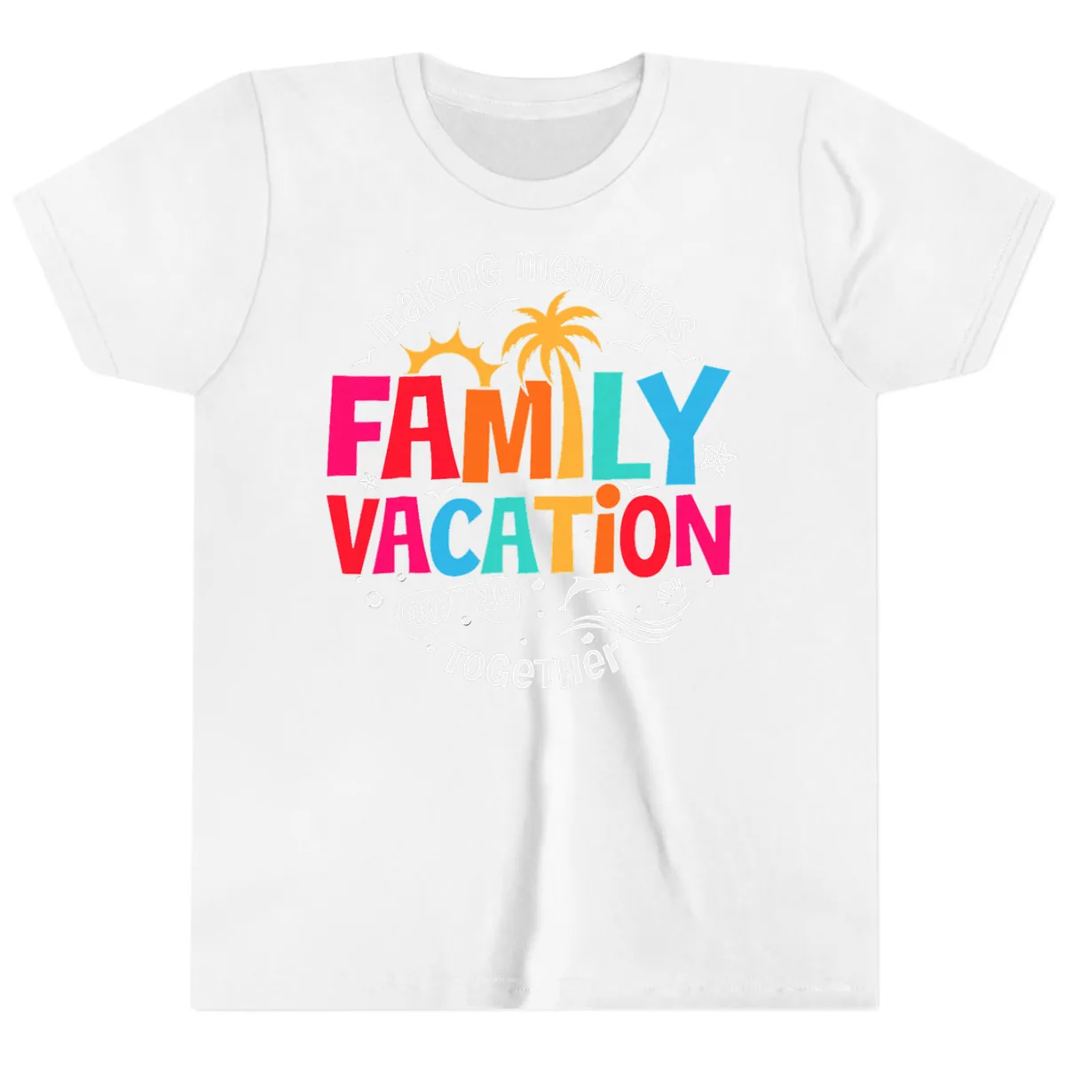 Making Memories Family Vacation 2026 Beach Trip Youth T-Shirt in White