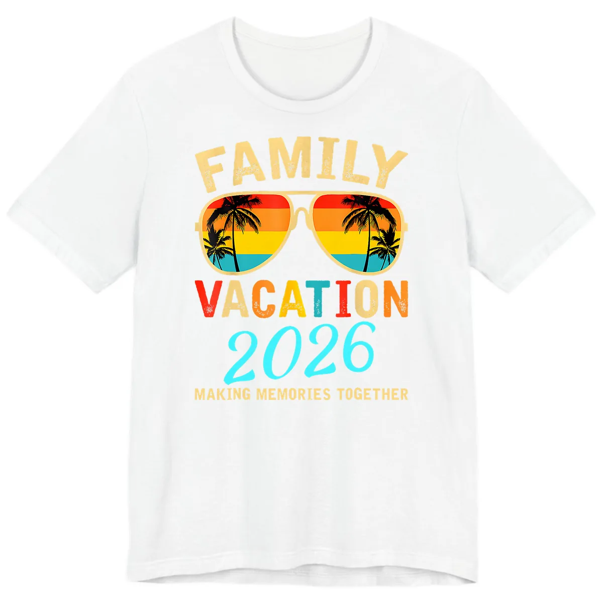Family Vacation 2026 Sunglasses Beach Design Premium T-Shirt in White